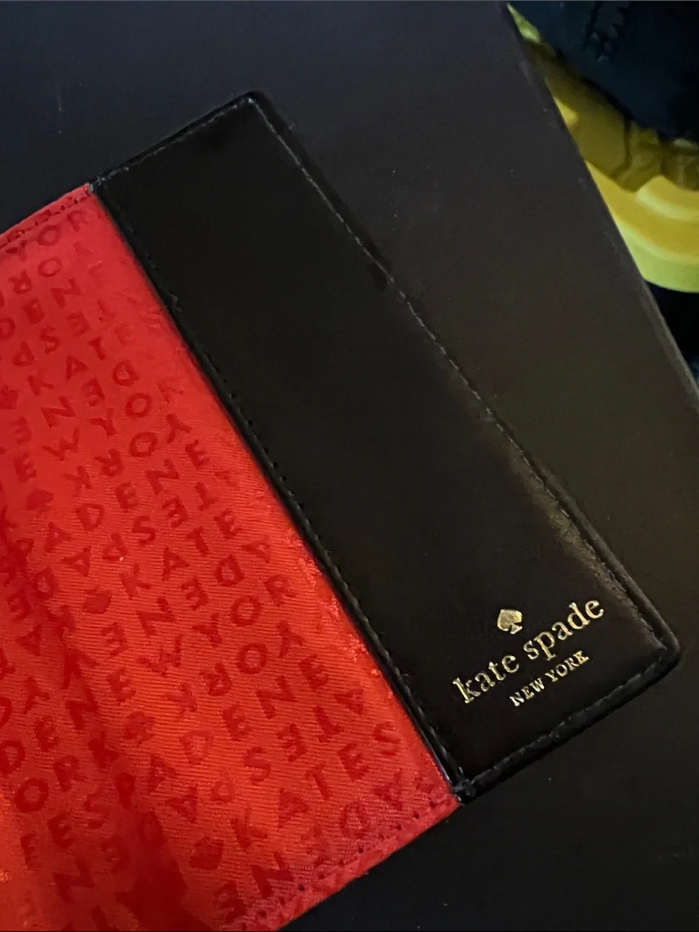 Kate spade is wallet passport cover holder polka dots